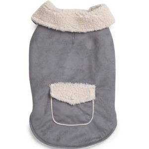 NWT Classic Sherpa Jacket Gray Suede Like